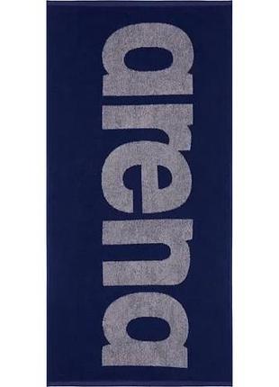 Рушник arena gym soft towel 100x50 см бавовняний спортивний рушник для басейну, фітнесу та тренувань темно-синій (001994-750)