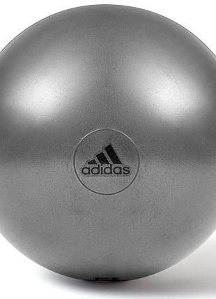 М'яч для фітнесу (фітбол) adidas, ø65 см, сірий, для зросту 160-180 см, навантаження до 110 кг. (adbl-11246gr)