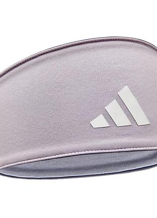 Пов’язка на голову adidas, двостороння, еластична, 10 см, спортивна, сіра/темно-сіра (adac-16300vt)