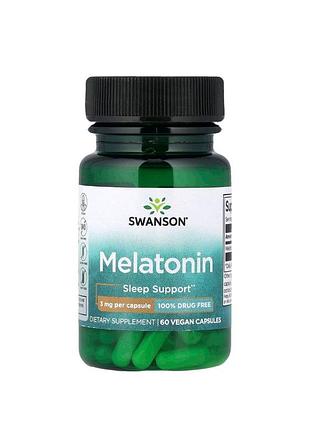 Мелатонин melatonin swanson 3 мг 60 капсул для улучшения сна