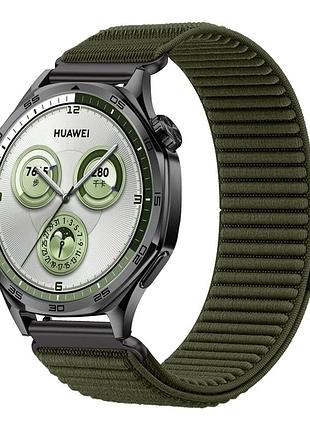 Ремінець mounting nylon strap універсальний 22 mm для смарт годинників тканевий зелений