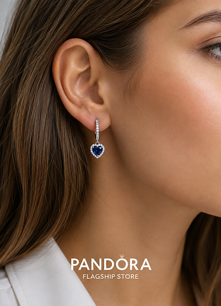 Серьги серебро оригинальные стильные кольца silver_pandora