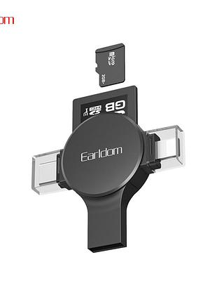 Кардридер earldom et-cr01 usb 3.0 для чтения карт памяти различных форматов черный
