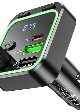 Fm-модулятор mp3 з usb і встановленням у прикурювач borofone bc53