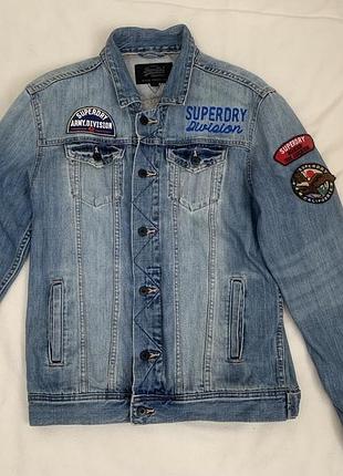 Назва: стильна чоловіча джинсова куртка / джинсовка superdry rogue patch trucker (оригінал)