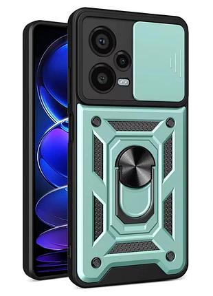 Чехол накладка ring full protect для xiaomi redmi 15c полиуретановый защитный зеленый
