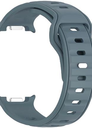 Ремінець silicone band для samsung watch 8 сірий із захистом від пошкоджень gray.