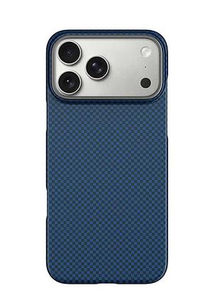 Чехол aramid armor case с magsafe для iphone 17 pro полиуретановый защитный с усиленными углами синий