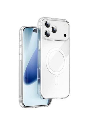 Чохол invisible pro case з magsafe для iphone 17 pro max поліуретановий прозорий із захистом камери white