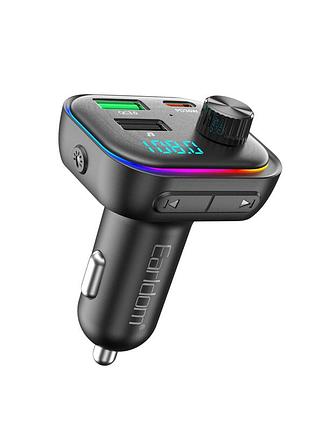 Fm-модулятор mp3 із зарядним пристроєм 3.0 a 2 usb чорний earldom et-m112
