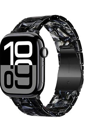 Ремінець hoco wa36 для apple watch 38 mm 40 mm 41 mm lightning black з посиленими кутами