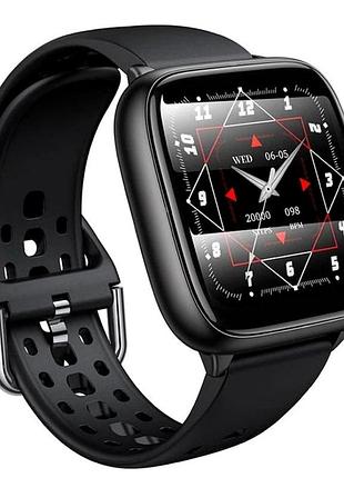 Розумний спортивний годинник hoco y36 чорні 1.72 дюйма bluetooth 5.3 моніторинг пульсу spo2 аналіз сну