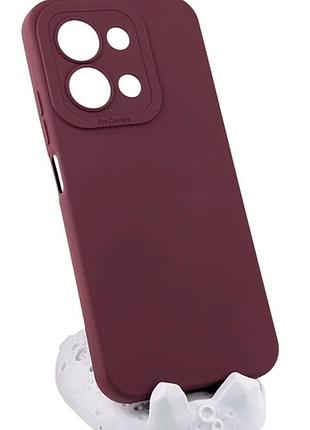 Чохол силіконовий original silicone case для xiaomi redmi 15c захисний із посиленими кутами maroon