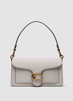 💎 coach tabby shoulder bag 26 brass/chalk 26 х 14 х 7 см