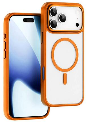Чехол armor pro case с magsafe для iphone 17 pro полиуретановый противоударный оранжевый
