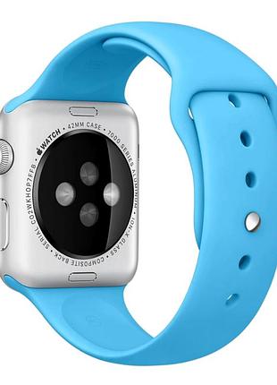 Ремешок sport band 3 в 1 для apple watch series 3 38 mm 4 40 mm 7 41 mm резиновый для спорта синий