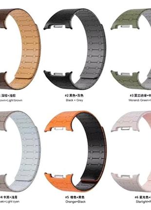 Ремінець magic silicon для samsung watch 8 браслет металевий starlight&pink із захистом від зношування