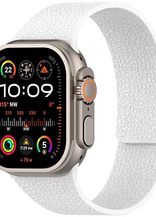 Ремінець magic silicon для apple watch series 2 38 mm 4 40 mm 7 41 mm білий з м'якого силікону
