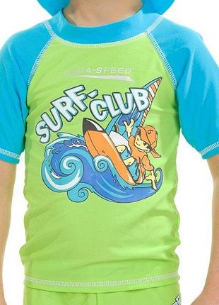 Топ солнцезащитный для парней aqua speed surf-club t-shirt