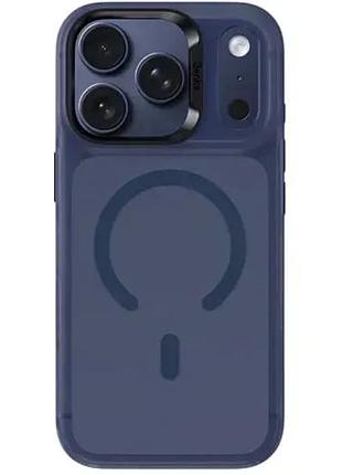 Противоударный чехол benks lucid armor magnetic для iphone 17 pro max карбоновый с защитой камеры blue