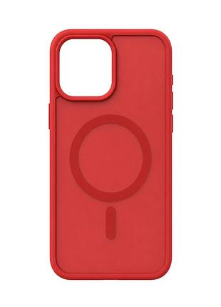 Чохол силіконовий smoky case з magsafe для iphone 15 захист камери cherry red