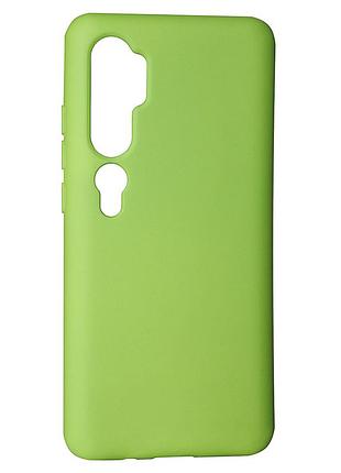 Чохол силіконовий original silicone case для xiaomi mi note 10 захисний із посиленими кутами зелений