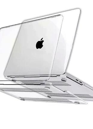 Силиконовый чехол crystal case для apple macbook neo 13 a3404 прозрачный с защитой камеры clear