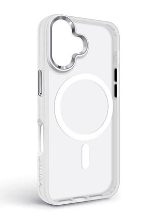Силиконовый чехол oc matte case с magsafe для iphone 17 защита камеры белый
