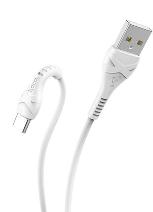 Кабель usb c 3a 1м белый hoco x37 для зарядки и передачи данных с прочной обмоткой и эластичным проводом