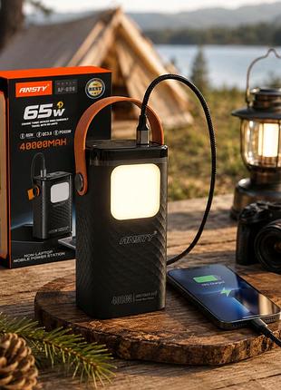 Повербанк 40000 mah 65w для зарядки устройств ansty ap-098 черный