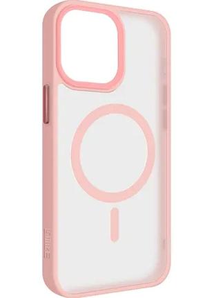 Силиконовый чехол oc matte case с magsafe для iphone 15 pro max защита камеры pink