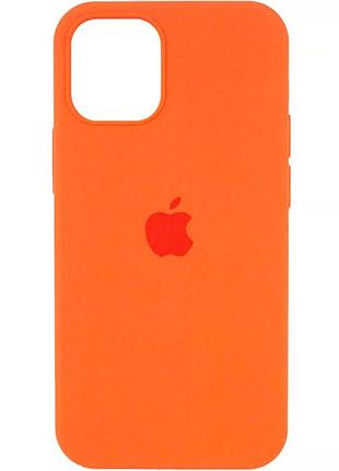 Чехол силиконовый original silicone case для apple iphone 16 pro max защита камеры hermes orange 81