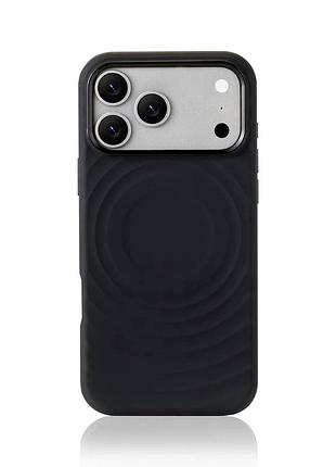 Силиконовый чехол wave case с magsafe для apple iphone 17 pro max черный с защитой камеры