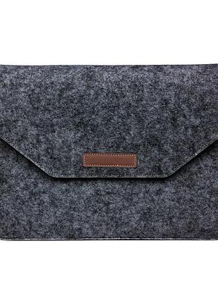 Чехол для ноутбука felt sleeve тканевый защитный для 15 16 дюймов черный