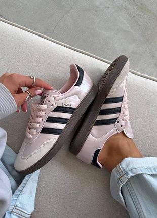 Женские кроссовки adidas samba og sandy pink core black / smb+ 🔗