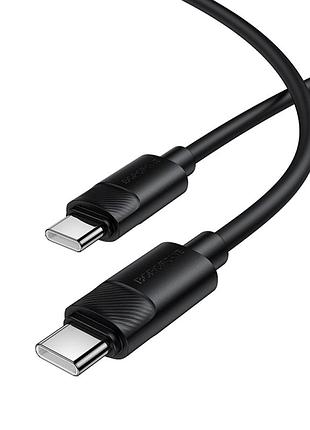 Кабель usb c to c 60w 1м черный borofone bx123