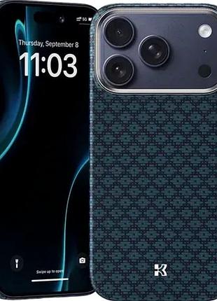 Чохол протиударний benks armorair armorgrid для iphone 17 pro max карбоновий із захистом камери blue