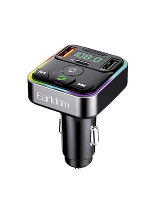 Fm модулятор mp3 3.0a 2 usb прикуриватель черный earldom et-m114