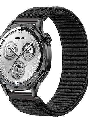 Ремешок mounting nylon strap универсальный 20 mm для смарт-часов черный из прочного нейлона