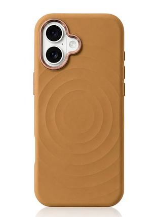 Силиконовый чехол wave case с magsafe для iphone 17 защита камеры мягкий sand