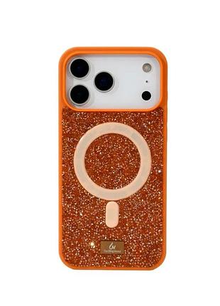 Чехол накладка bling world rock case с magsafe для iphone 17 pro полиуретановый защитный оранжевый