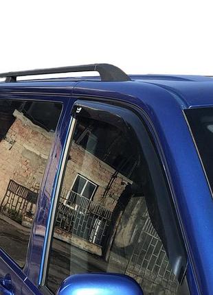 Черные рейлинги длинная база, металлические ножки для volkswagen t5 transporter 2003-2010 гг