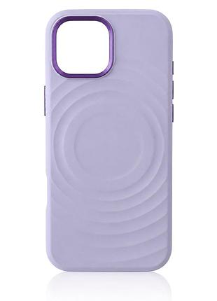 Чохол силіконовий wave case з magsafe для apple iphone 16 pro max захист камери фіолетовий lavander
