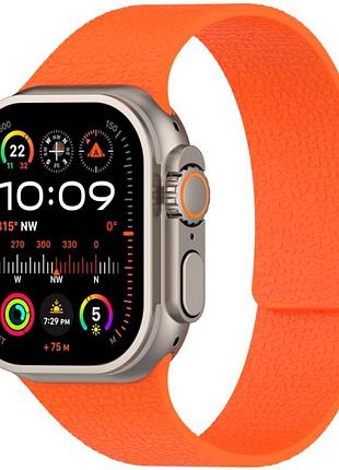 Ремінець magic silicon для apple watch series 3 42 mm 4 44 mm 7 45 mm 8 49 mm оранжевый для активного отдыха