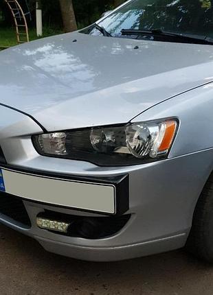 Рамка для номера (пластик) черный матовый для mitsubishi lancer x 2008- гг