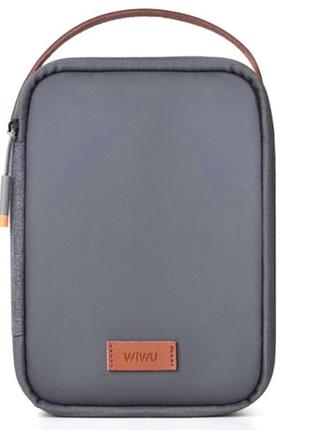 Сумка wiwu minimalist travel pouch тканинна сіра для подорожей
