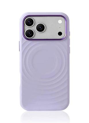 Силиконовый чехол wave case с magsafe для iphone 17 pro max защита камеры lavender