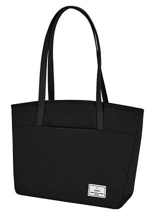 Сумка wiwu ora tote 14 дюймів тканинна із захистом для ноутбука чорна