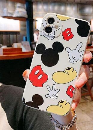 Силиконовый чехол cartoon mouse tpu для iphone 13 pro 6.1 защита камеры с микрофиброй внутри дизайн 4.