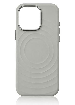 Силиконовый чехол wave case с magsafe для iphone 13 6.1 и iphone 14 6.1 серый противоударный с защитой камеры grey